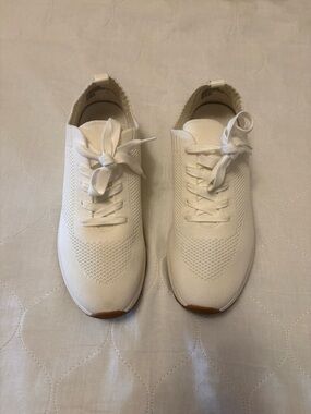 Nordstrom Men's Off-White Knit Lace-Up Slip-On Sneakers